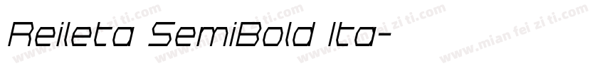 Reileta SemiBold Ita字体转换